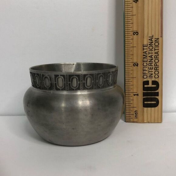 pewter selandia norway art deco design sugar salt and pepper shakers classic mod - Picture 9 of 15